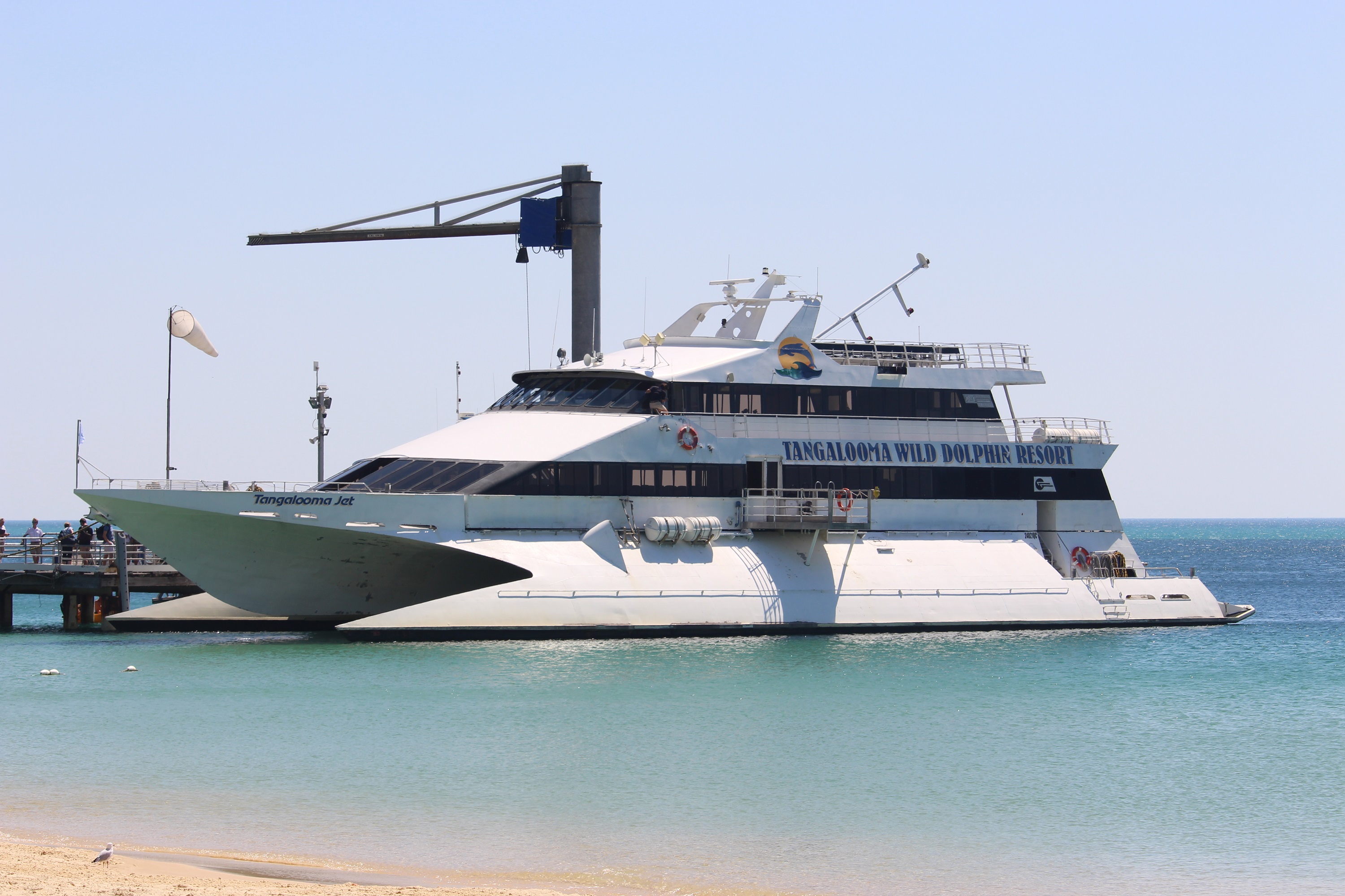 How to get to Tangalooma 2 Tangalooma luxury vessels to arrive at Banyandah Waters Beach House Moreton Island in comfort.