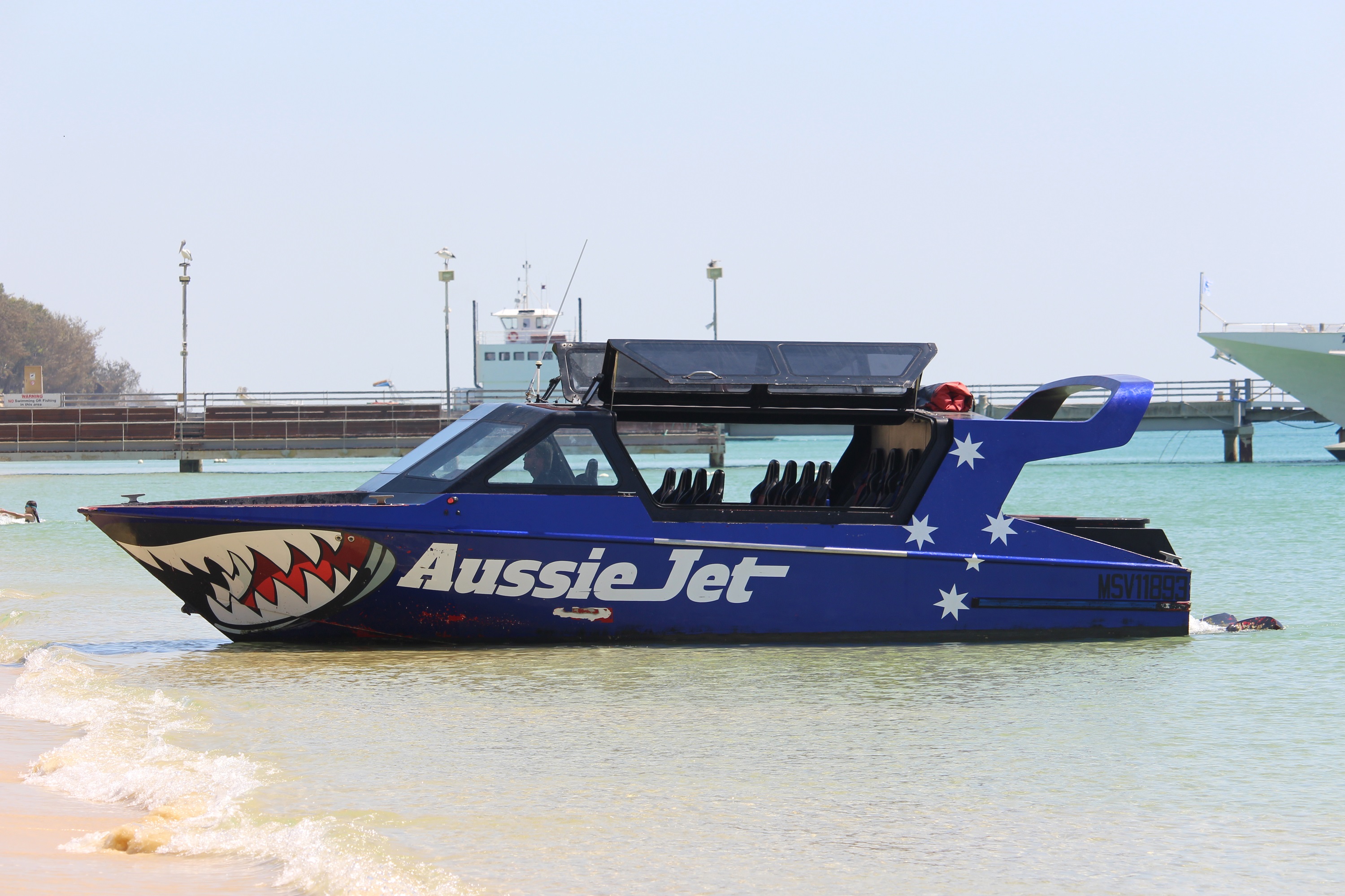 Activities on Tangalooma 7 Jet Boat on Moreton Bay for the more adventurous! All resort activities available to guests at Banyandah Waters Beach House Tangalooma Moreton Island