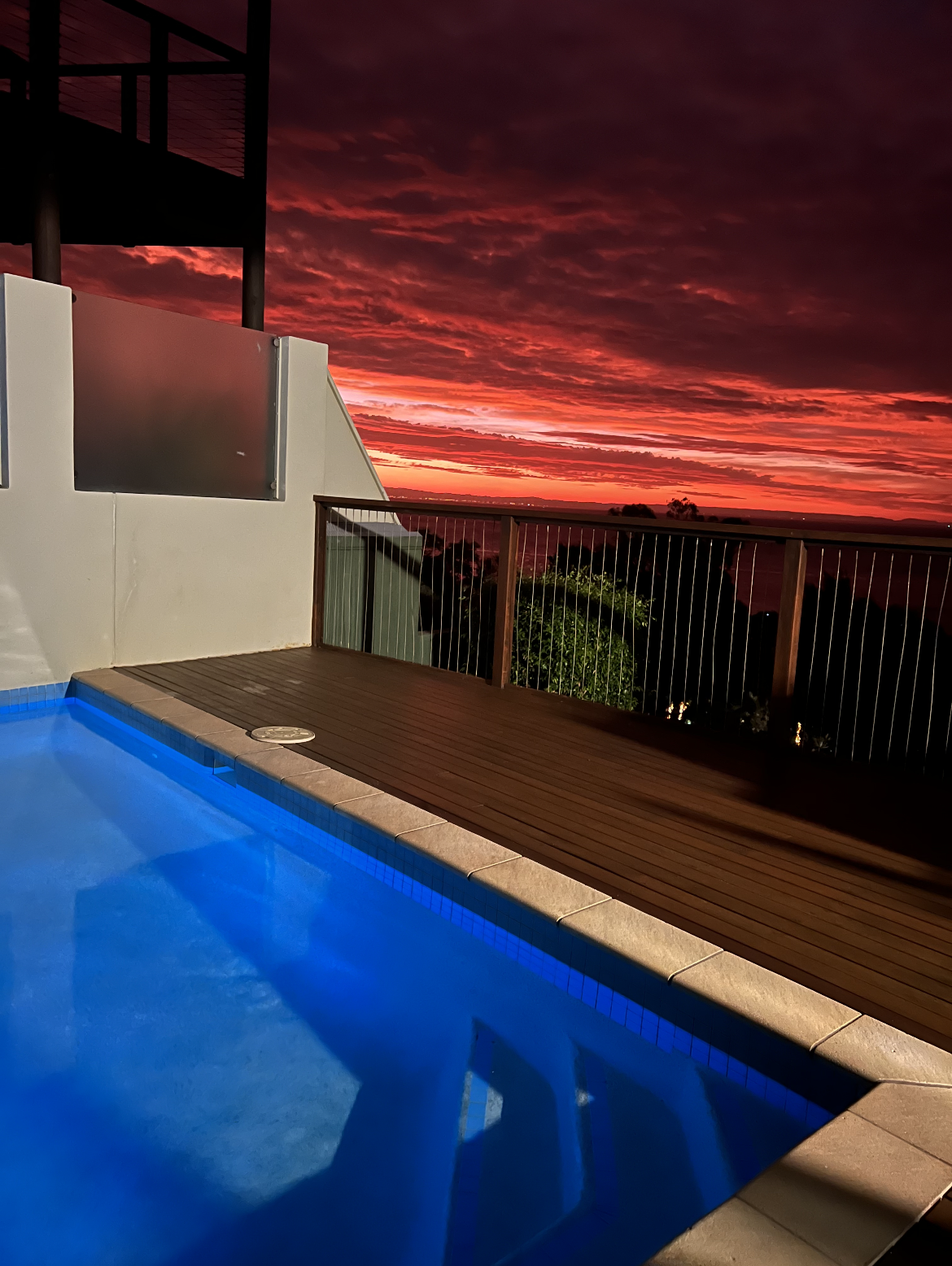 Sunsets over the pool